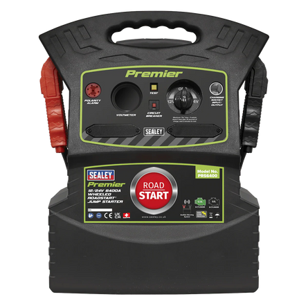 Sealey PRS6400 Premier 12/24V 6400A Wheeled RoadStart® Jump Starter - PRS6400 - Sealey Tools UK - Workshop Tool Storage