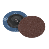 Sealey PTCQC5060 Quick - Change Sanding Disc 50mm 60Grit Pack of 10 - PTCQC5060 - Sealey Tools UK - Workshop Tool Storage