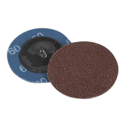Sealey PTCQC5060 Quick - Change Sanding Disc 50mm 60Grit Pack of 10 - PTCQC5060 - Sealey Tools UK - Workshop Tool Storage