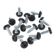 Sealey PTNP3 Numberplate Screw Plastic Enclosed Head 4.8 x 18mm Black Pack of 50 - PTNP3 - Sealey Tools UK - Workshop Tool Storage
