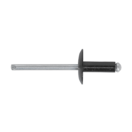 Sealey RAB4010L Aluminium Rivet Black Large Flange 4 x 10mm Pack of 200 - RAB4010L - Sealey Tools UK - Workshop Tool Storage
