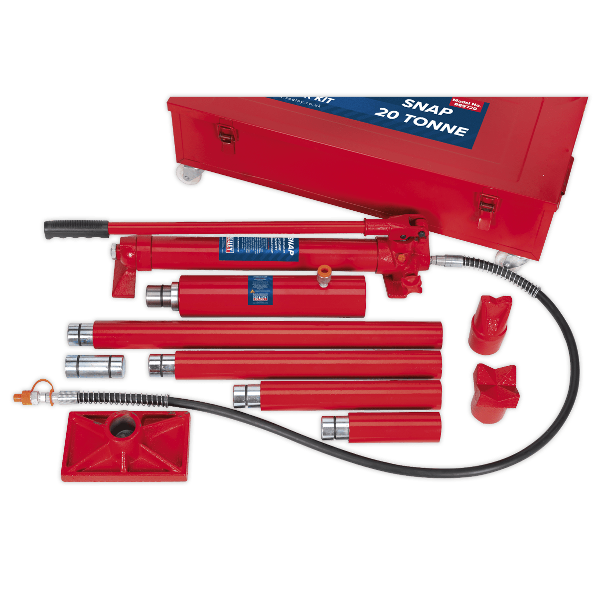 Sealey Rigger Jigger Sealey Hydraulic Body Repair Kit 20 Tonne Snap Type | RE9720 – Workshop ...