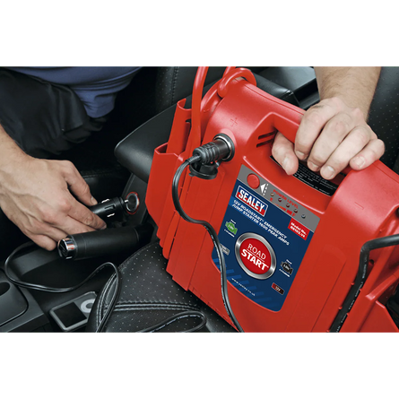 Sealey RS102 RoadStart Emergency Power Pack 12V 1600 Peak Amps - Mobile Power Systems - SLY-8763 - Sealey Tools UK - Workshop Tool Storage