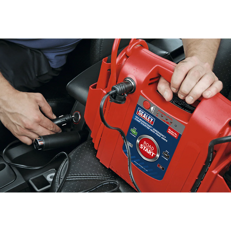 Sealey RS102 RoadStart Emergency Power Pack 12V 1600 Peak Amps - Mobile Power Systems - SLY-8763 - Sealey Tools UK - Workshop Tool Storage