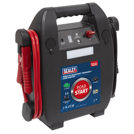 Sealey RS103B RoadStart® Emergency Jump Starter 12V 5L 8 - Cylinder - RS103B - Sealey Tools UK - Workshop Tool Storage