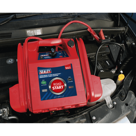 Sealey RS105 RoadStart Emergency Power Pack 12/24V 3200/1600 Peak Amps - Mobile Power Systems - SLY-12952 - Sealey Tools UK - Workshop Tool Storage