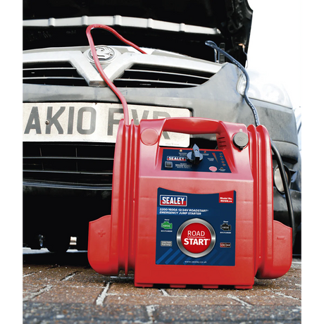 Sealey RS105 RoadStart Emergency Power Pack 12/24V 3200/1600 Peak Amps - Mobile Power Systems - SLY-12952 - Sealey Tools UK - Workshop Tool Storage