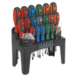 Sealey S01090 Screwdriver, Hex Key & Bit Set 44pc - S01090 - Sealey Tools UK - Workshop Tool Storage