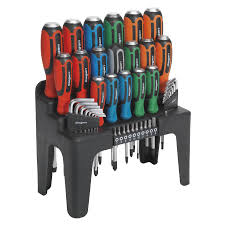 Sealey S01106 Hammer - Thru Screwdriver, Hex Key & Bit Set 44pc - S01106 - Sealey Tools UK - Workshop Tool Storage