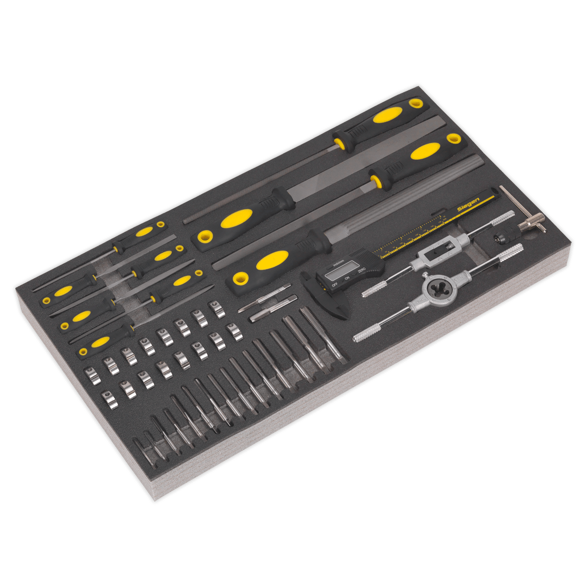 Sealey Tool Tray Tap & Die File Caliper Set 48pc | S01132 – Workshop ...