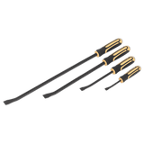 Sealey S01138 Angled Pry Bar Set with Hammer Cap Heavy - Duty 4pc - S01138 - Sealey Tools UK - Workshop Tool Storage