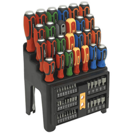 Sealey S01153 Hammer - Thru Screwdriver, Bit & Nut Driver Set 61pc - S01153 - Sealey Tools UK - Workshop Tool Storage