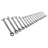 Sealey S01156 Combination Ratchet Spanner Set 17pc Metric - S01156 - Sealey Tools UK - Workshop Tool Storage