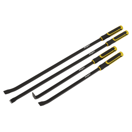 Sealey S01193 Pry Bar Set 4pc Heavy - Duty with Hammer cap - S01193 - Sealey Tools UK - Workshop Tool Storage
