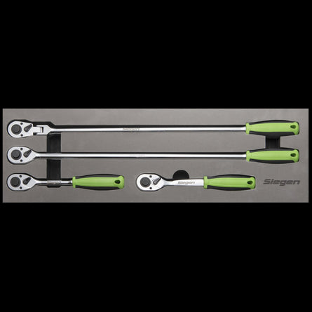 Sealey S01231 Ratchet Wrench Set 4pc 1/2"Sq Drive Flip Reverse - S01231 - Sealey Tools UK - Workshop Tool Storage