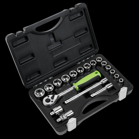 Sealey S01235 Socket Set 19pc 3/8"Sq Drive Metric - S01235 - Sealey Tools UK - Workshop Tool Storage