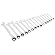Sealey S01247 Combination Ratchet Spanner Set 15pc Metric - S01247 - Sealey Tools UK - Workshop Tool Storage