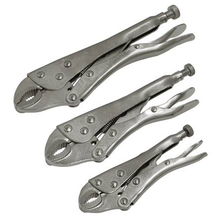 Sealey S0463 Locking Pliers Set 3pc - S0463 - Sealey Tools UK - Workshop Tool Storage