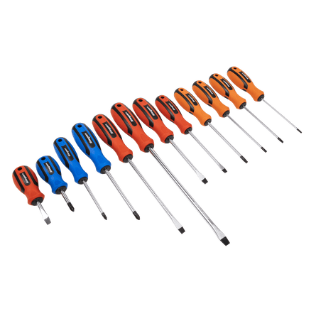 Sealey S0616 Soft Grip Screwdriver Set 12pc - S0616 - Sealey Tools UK - Workshop Tool Storage