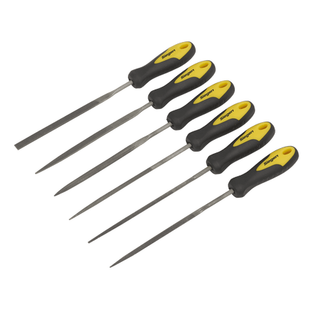 Sealey S0628 Needle File Set 6pc 100mm - S0628 - Sealey Tools UK - Workshop Tool Storage