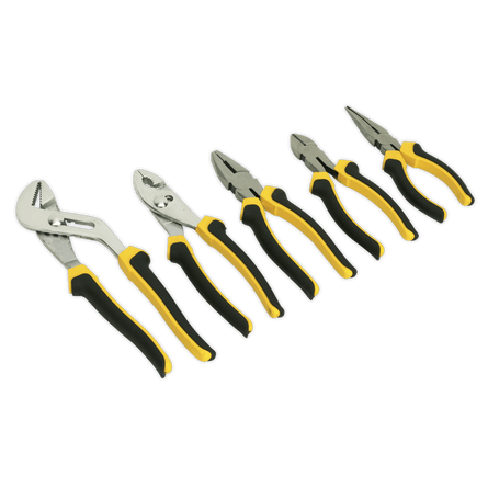 Sealey S0646 Comfort Grip Pliers Set 5pc - S0646 - Sealey Tools UK - Workshop Tool Storage