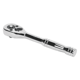 Sealey S0704 Ratchet Wrench 1/4"Sq Drive Pear - Head Flip Reverse - S0704 - Sealey Tools UK - Workshop Tool Storage