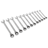 Sealey S0840 Reversible Ratchet Combination Spanner Set 12pc Metric - S0840 - Sealey Tools UK - Workshop Tool Storage