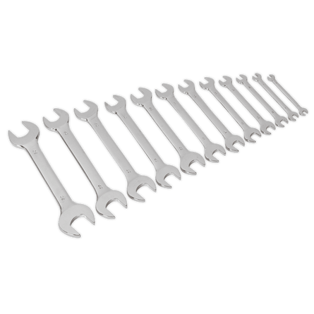 Sealey S0849 Double Open - End Spanner Set 12pc Metric - S0849 - Sealey Tools UK - Workshop Tool Storage