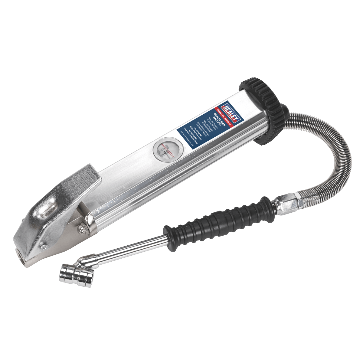 Sealey SA39 Tyre Inflator Long Type with Twin Push - On Connector - SA39 - Sealey Tools UK - Workshop Tool Storage