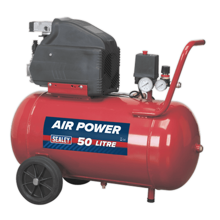 Sealey SA5020 Air Compressor 50L Direct Drive 2hp - SA5020 - Sealey Tools UK - Workshop Tool Storage
