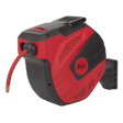 Sealey SA824 Air Hose Reel Auto - Rewind Control 30m 10mm ID - Rubber Hose - SA824 - Sealey Tools UK - Workshop Tool Storage