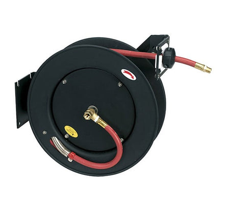 Sealey SA841 Retractable Air Hose Metal Reel 15mtr Diameter 10mm ID Rubber Hose - Retracting Hose Reels - SLY-13066 - Sealey Tools UK - Workshop Tool Storage