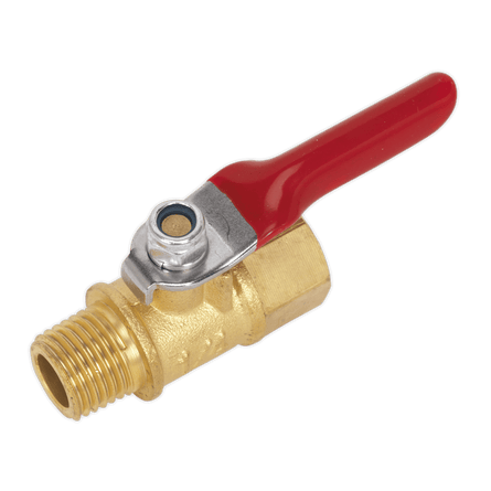 Sealey SA906 Lever Ball Valve 1/4"BSPT (M) x 1/4"BSP (F) - SA906 - Sealey Tools UK - Workshop Tool Storage