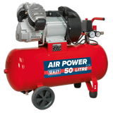 Sealey SAC05030 Compressor 50ltr V - Twin Direct Drive 3hp - Direct Drive - SLY-15723 - Sealey Tools UK - Workshop Tool Storage