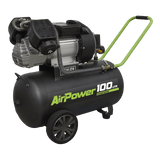 Sealey SAC10030VE Compressor 100ltr V - Twin Direct Drive 3hp - Direct Drive - SLY-18904 - Sealey Tools UK - Workshop Tool Storage