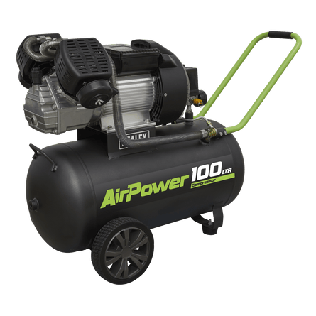 Sealey SAC10030VE Compressor 100ltr V - Twin Direct Drive 3hp - Direct Drive - SLY-18904 - Sealey Tools UK - Workshop Tool Storage