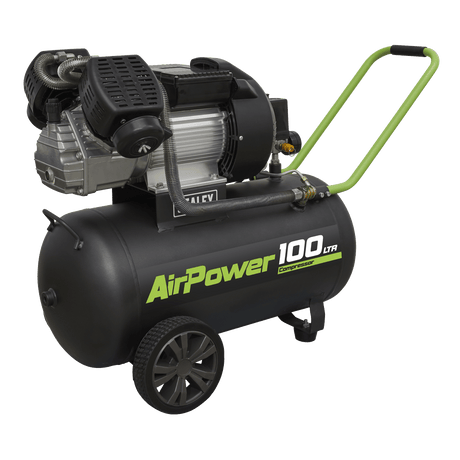 Sealey SAC10030VE Compressor 100ltr V - Twin Direct Drive 3hp - Direct Drive - SLY-18904 - Sealey Tools UK - Workshop Tool Storage