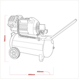 Sealey SAC10030VE Compressor 100ltr V - Twin Direct Drive 3hp - Direct Drive - SLY-18904 - Sealey Tools UK - Workshop Tool Storage