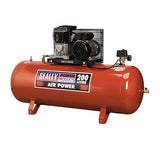 Sealey SAC2203B Compressor 200ltr Belt Drive 3hp with Cast Cylinders - Belt Drive - SLY-16488 - Sealey Tools UK - Workshop Tool Storage
