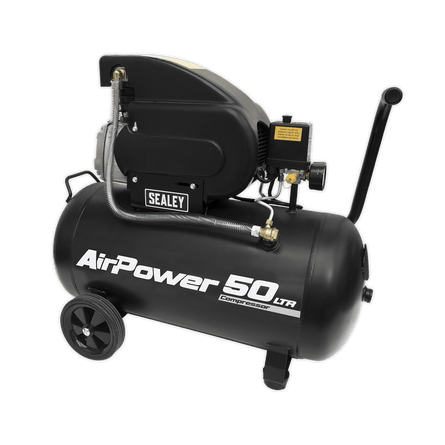 Sealey SAC5020A Air Compressor 50L Direct Drive 2hp - SAC5020A - Sealey Tools UK - Workshop Tool Storage