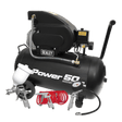 Sealey SAC5020APK Air Compressor 50L Direct Drive 2hp with 4pc Air Accessory Kit - SAC5020APK - Sealey Tools UK - Workshop Tool Storage