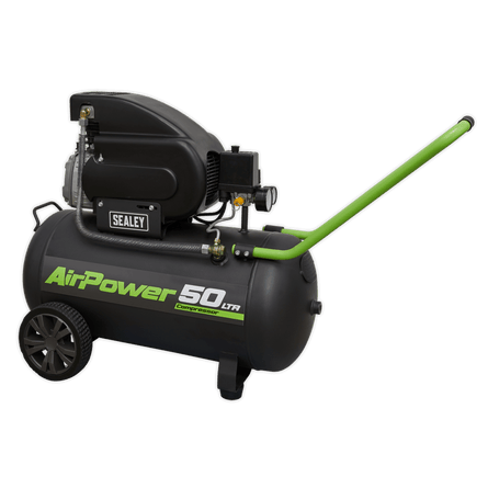 Sealey SAC5020E Compressor 50ltr Direct Drive 2hp - Direct Drive - SLY-16559 - Sealey Tools UK - Workshop Tool Storage