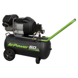 Sealey SAC5030VE Air Compressor 50L V - Twin Direct Drive 3hp - SAC5030VE - Sealey Tools UK - Workshop Tool Storage