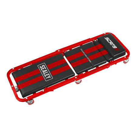 Sealey SCR79 Creeper/Seat Steel with 7 Wheels & Adjustable Head Rest - SCR79 - Sealey Tools UK - Workshop Tool Storage