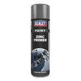 Sealey SCS034S Grey Zinc Primer Paint 500ml - SCS034S - Sealey Tools UK - Workshop Tool Storage