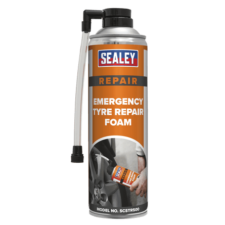 Sealey SCSTR500 Emergency Tyre Repair Foam 500ml - SCSTR500 - Sealey Tools UK - Workshop Tool Storage