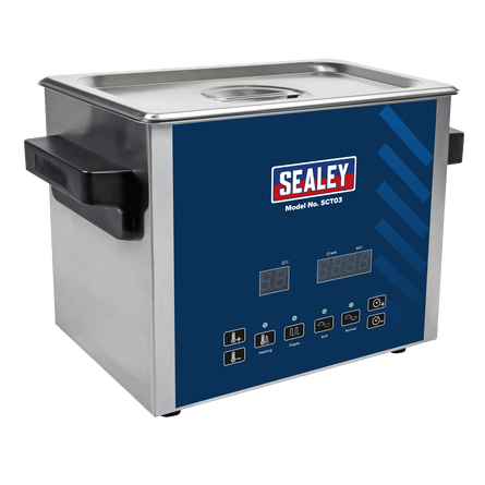 Sealey SCT03 Ultrasonic Parts Cleaning Tank 3L - SCT03 - Sealey Tools UK - Workshop Tool Storage