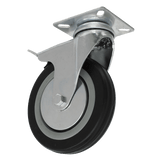 Sealey SCW1125SPL Castor Wheel Swivel Plate with Brake 125mm - SCW1125SPL - Sealey Tools UK - Workshop Tool Storage
