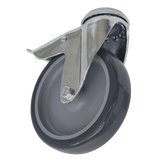 Sealey SCW2100SBL Castor Wheel Bolt Hole Swivel with Total Lock 100mm - SCW2100SBL - Sealey Tools UK - Workshop Tool Storage
