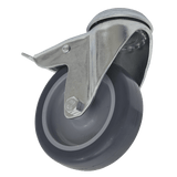Sealey SCW275SBL Castor Wheel Bolt Hole Swivel with Total Lock 75mm - SCW275SBL - Sealey Tools UK - Workshop Tool Storage